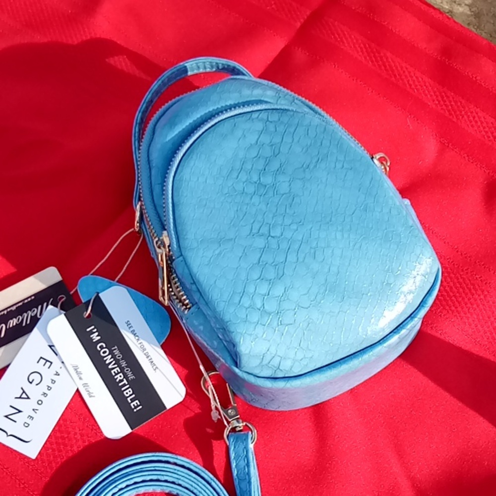 Vegan convertible mini back pack